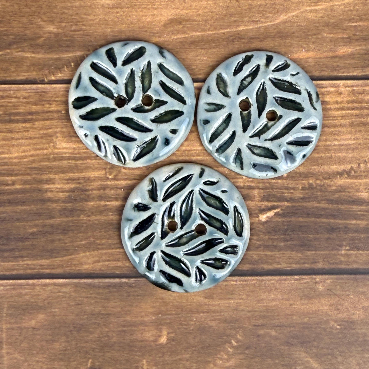 Large Light Sage with Dark Sage Leaf Pattern