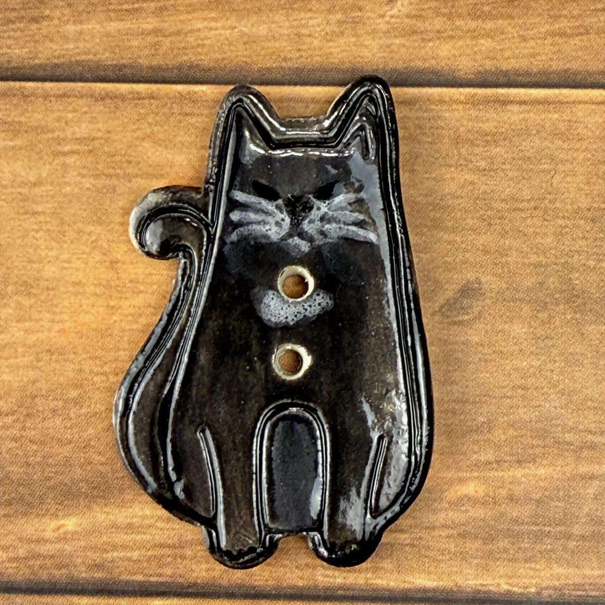 Large Cat Ceramic Button