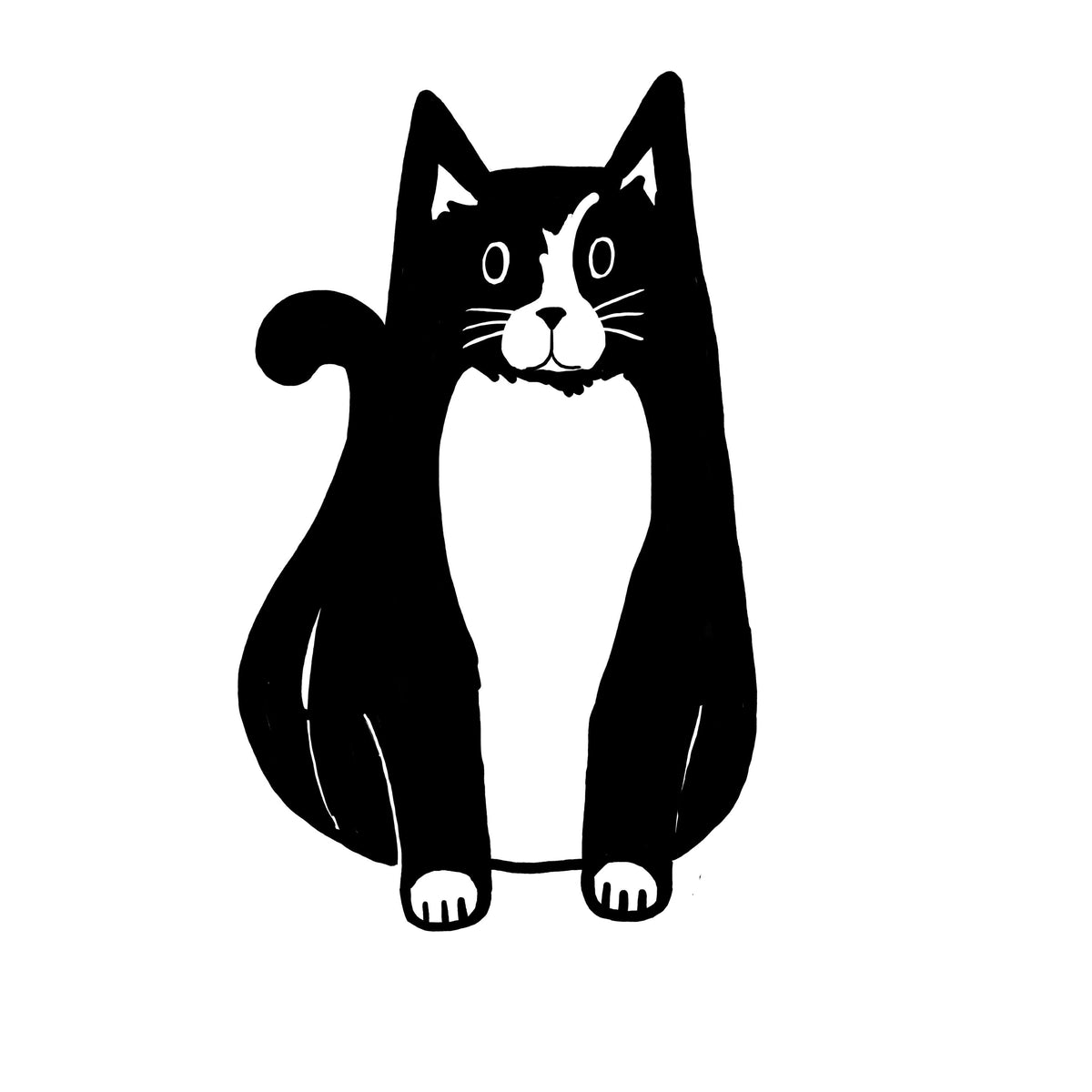 Large Cat Ceramic Button