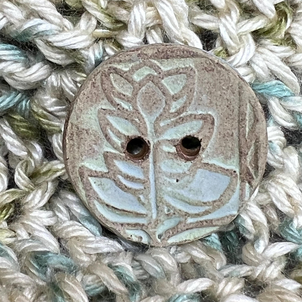 Matte Ceramic Succulent Button