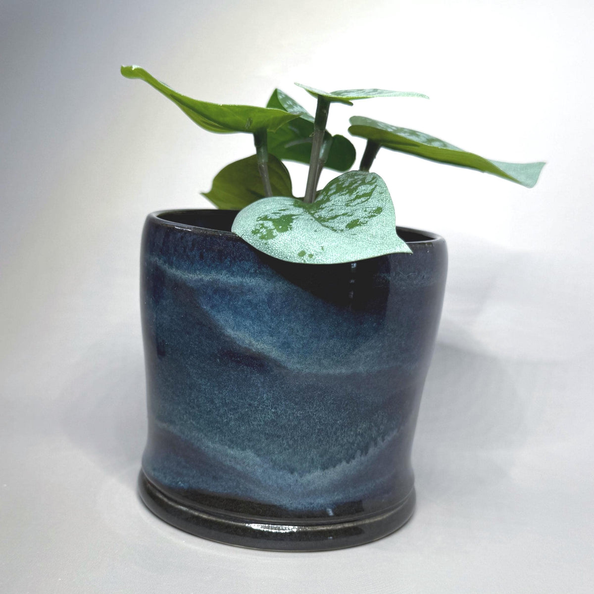 Blue Ocean Ripples Glaze Cache Pot/Desk Caddy