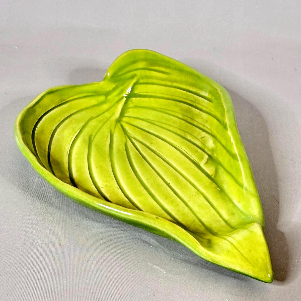 Bright Green Leaf Teabag Holder/Spoon Rest/ Trinket Dish #2
