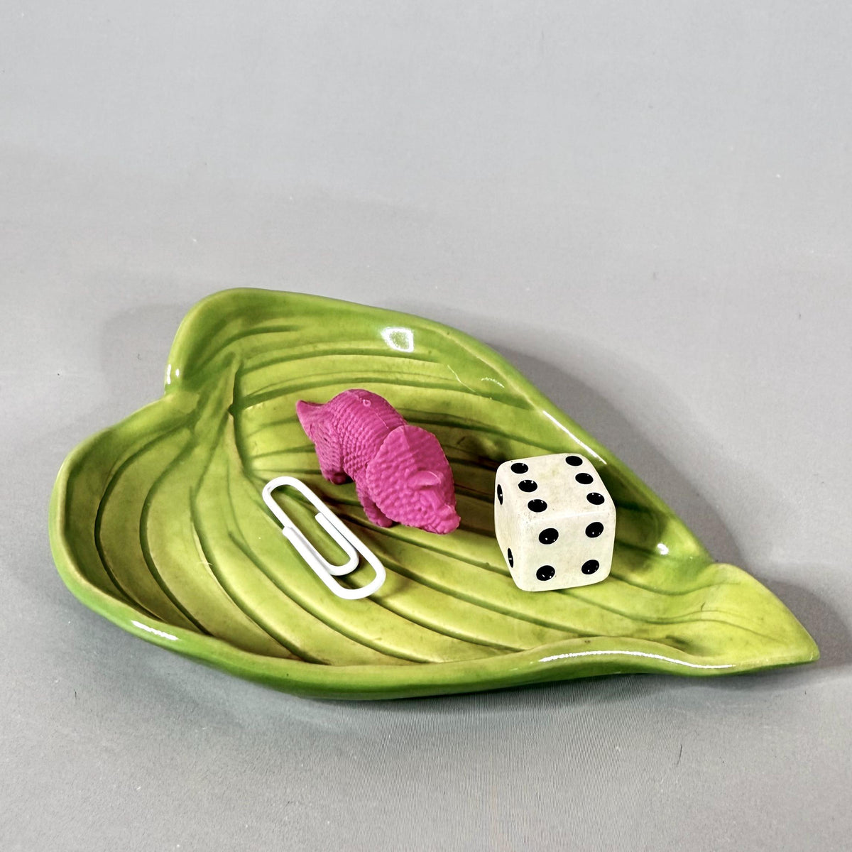Bright Green Leaf Teabag Holder/Spoon Rest/ Trinket Dish #2