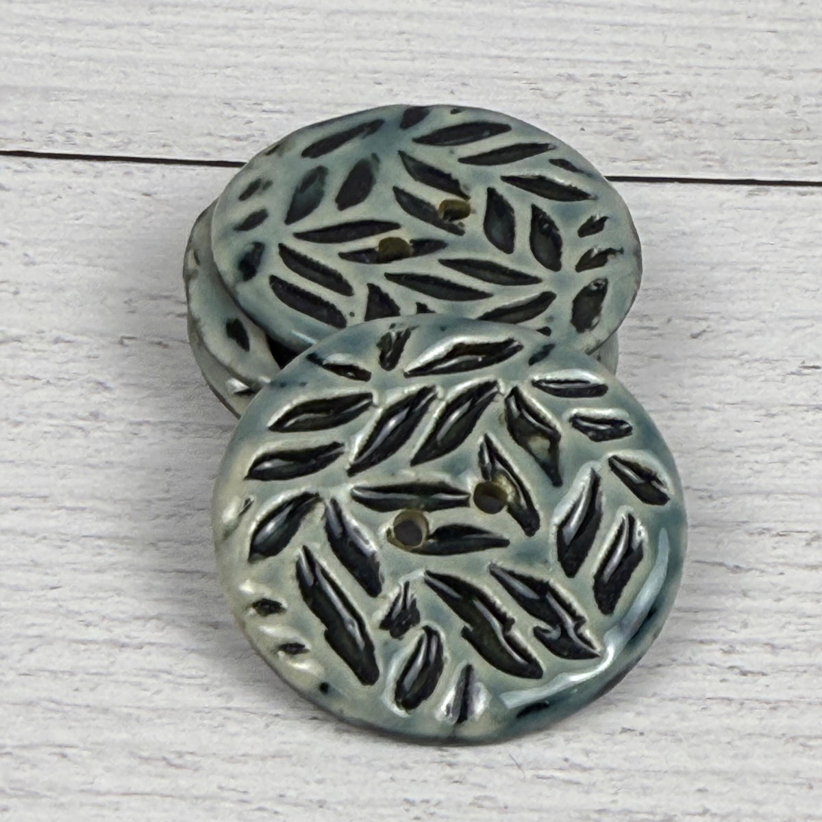 Large Light Sage with Dark Sage Leaf Pattern