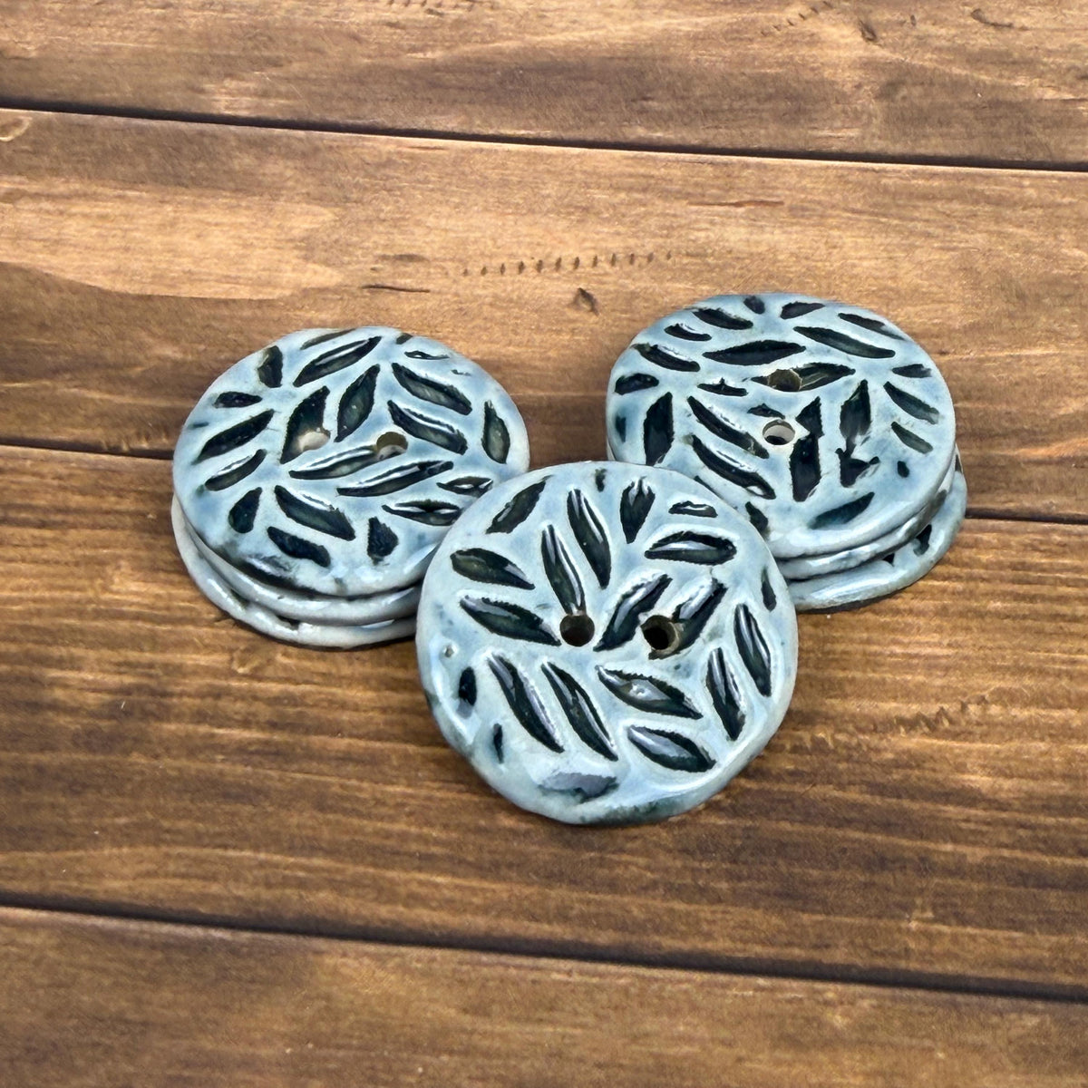 Large Light Sage with Dark Sage Leaf Pattern