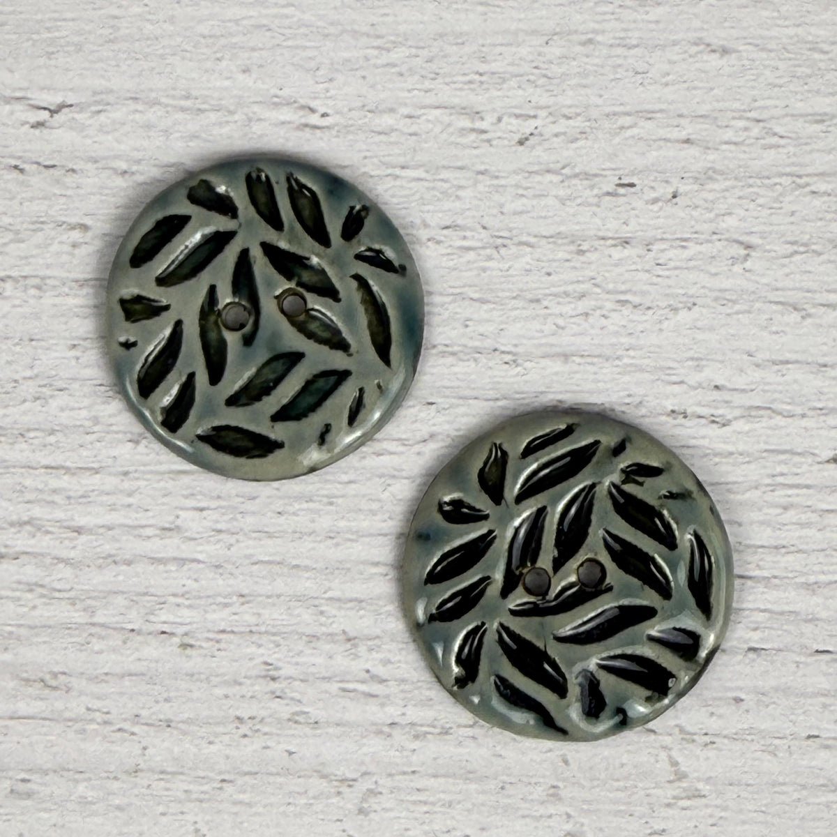 Large Light Sage with Dark Sage Leaf Pattern