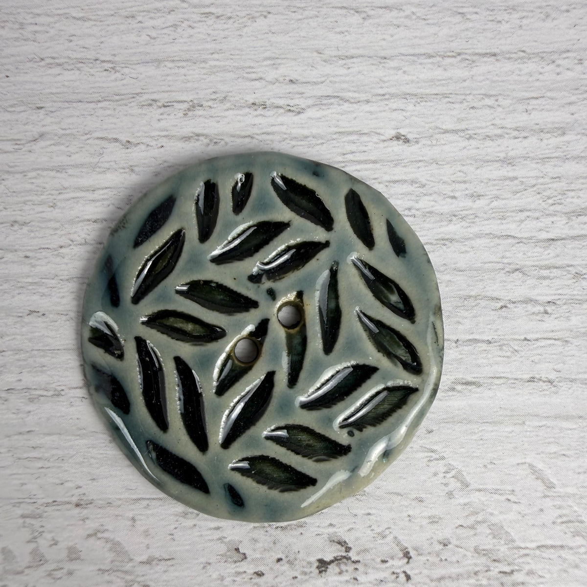 Large Light Sage with Dark Sage Leaf Pattern