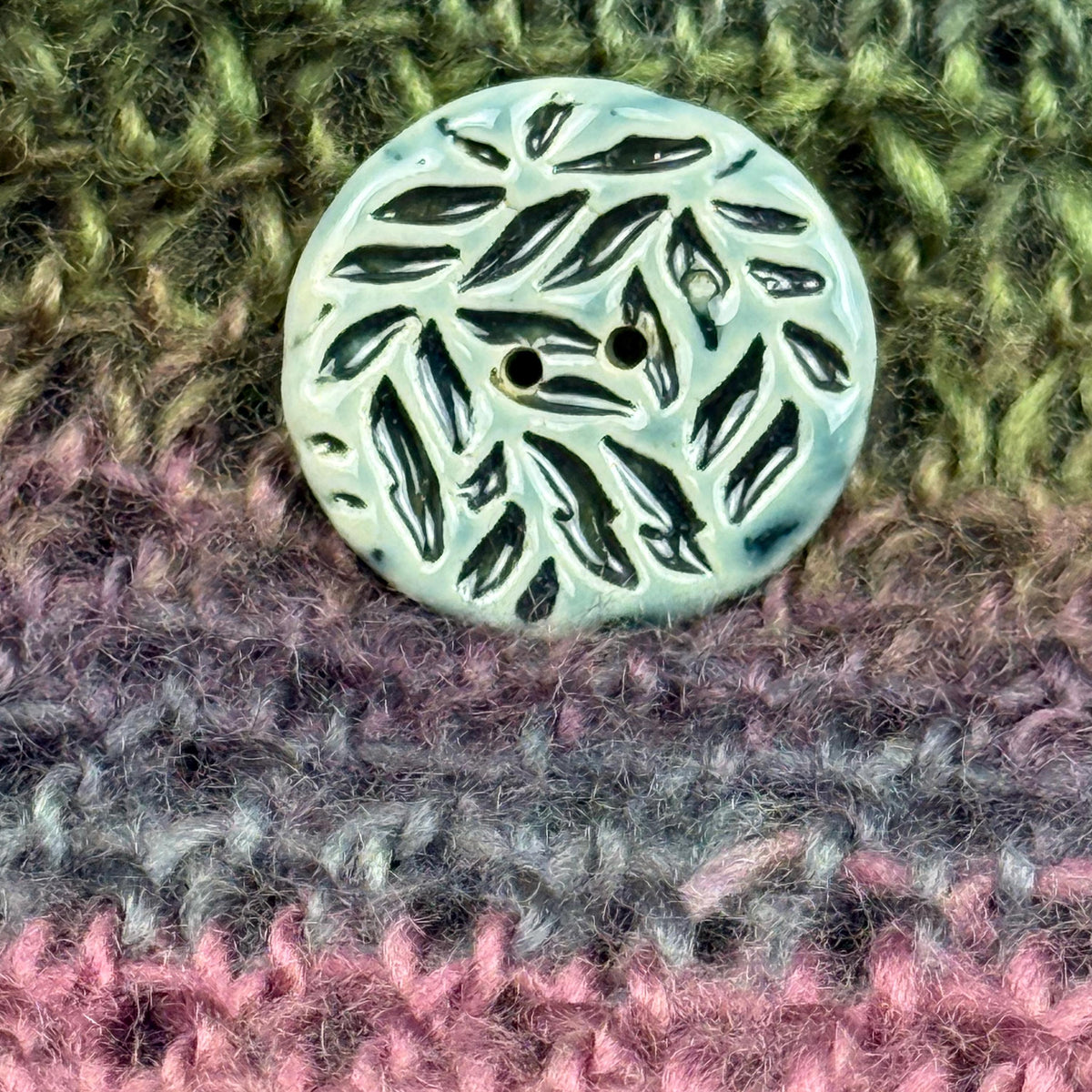 Large Light Sage with Dark Sage Leaf Pattern