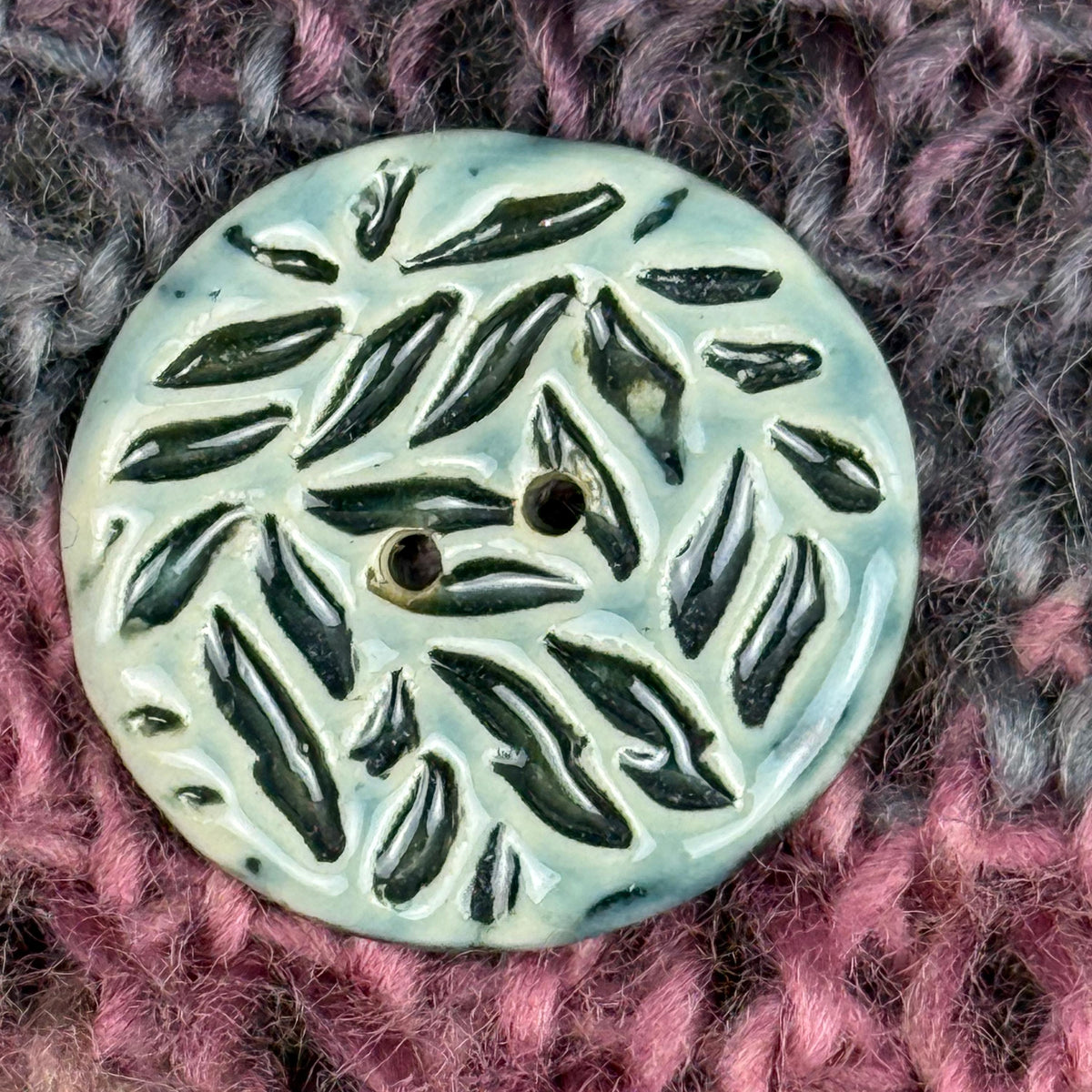 Large Light Sage with Dark Sage Leaf Pattern