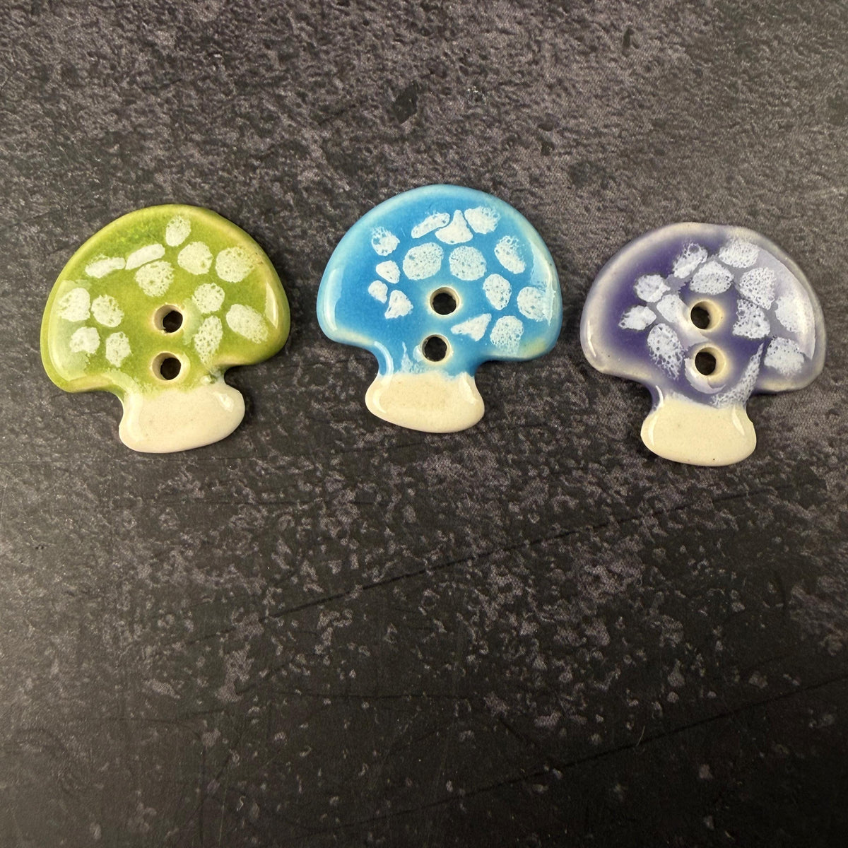 Bright Rainbow Mushroom Buttons