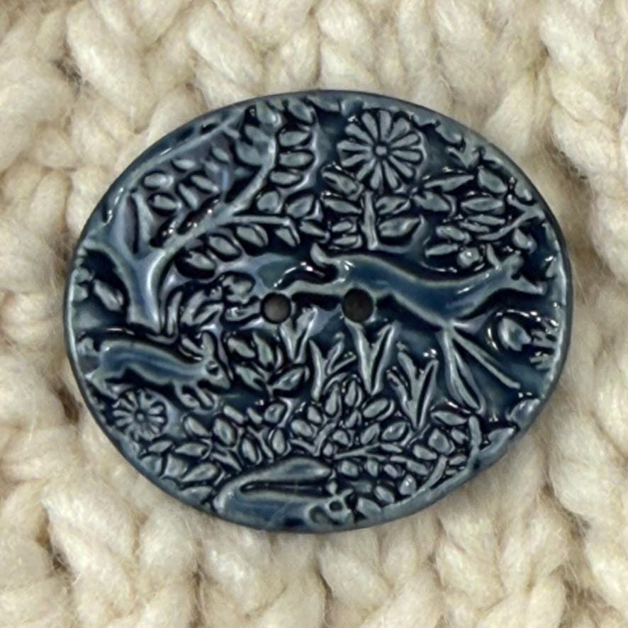 Deep Blue Woodland Buttons