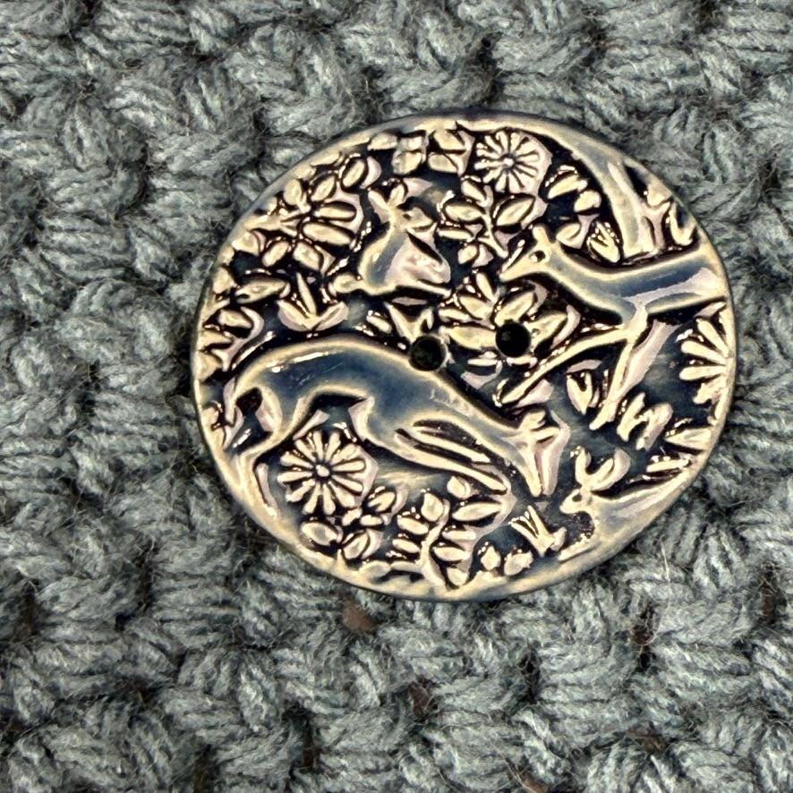 Deep Blue Woodland Buttons