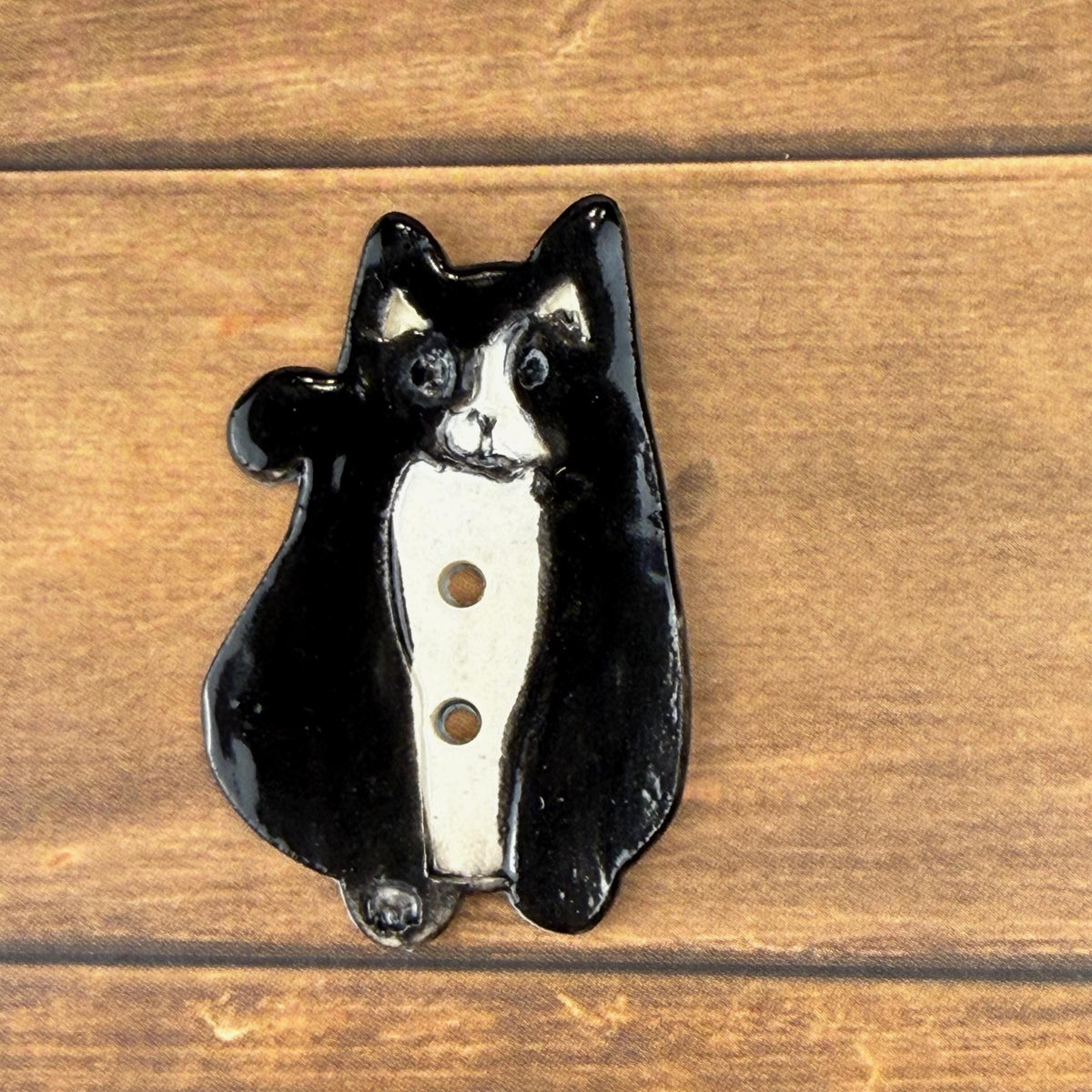 Large Cat Ceramic Button