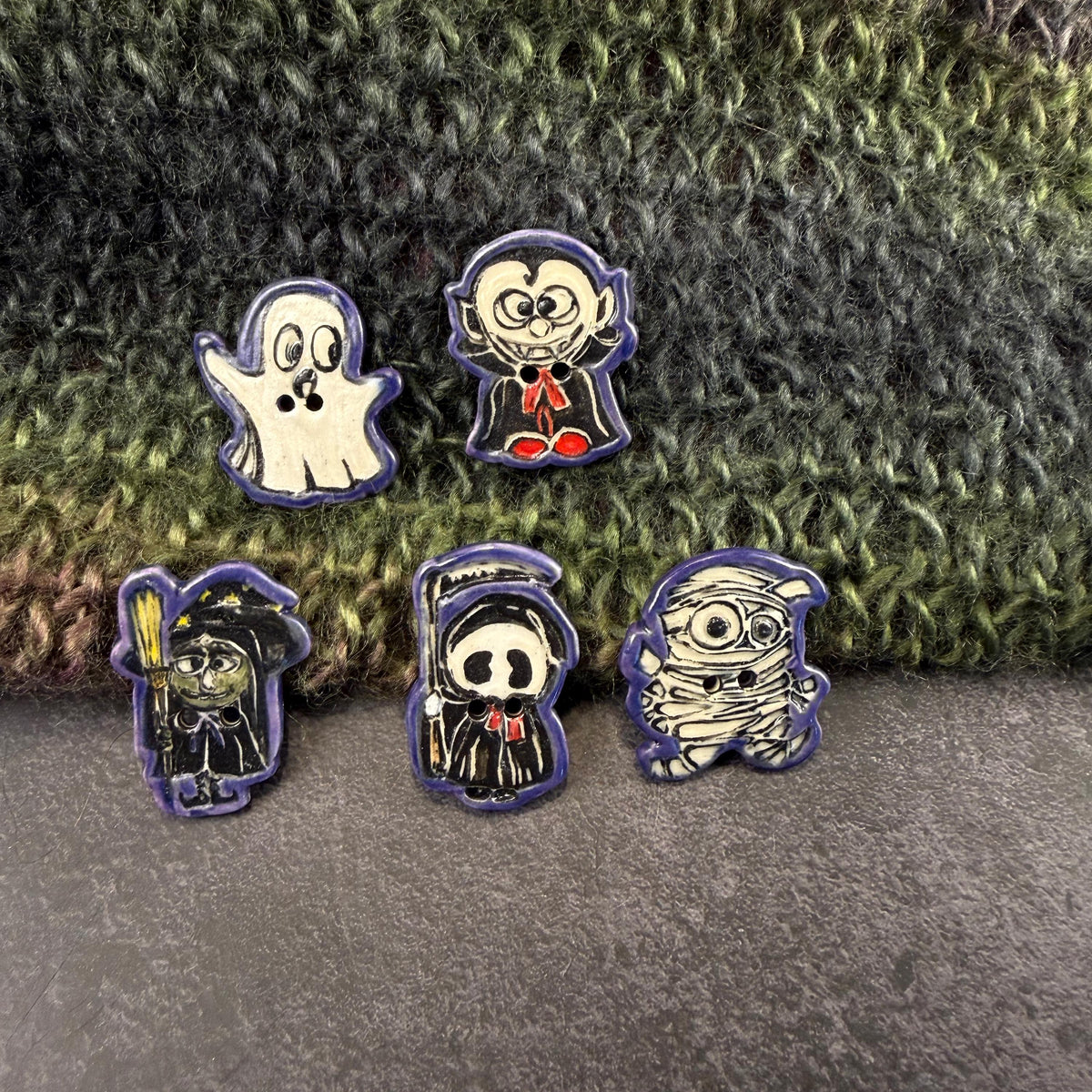 Halloween Ghouls Buttons
