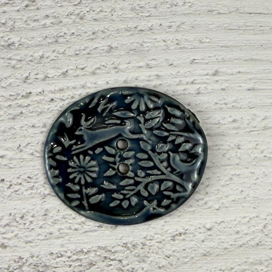 Deep Blue Woodland Buttons