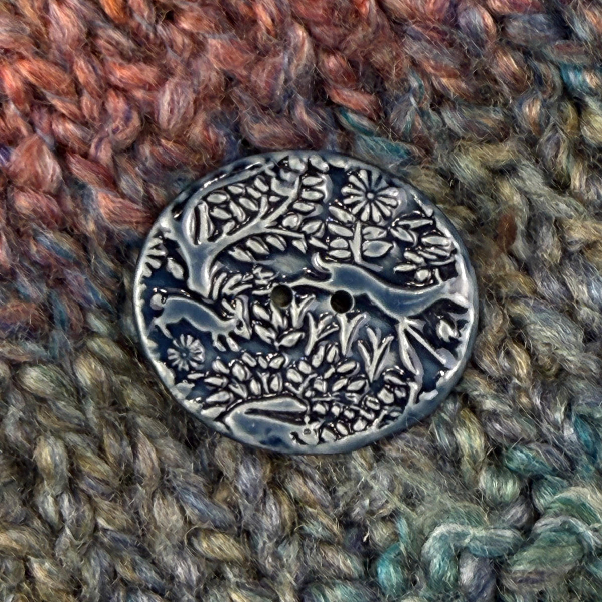 Deep Blue Woodland Buttons